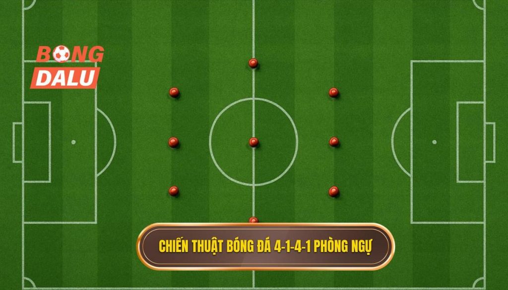 Chiến thuật bóng đá 4-1-4-1 phòng ngự