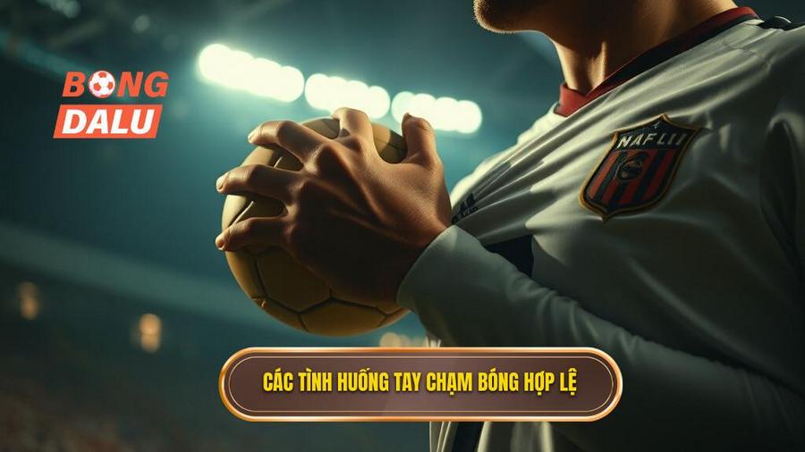 2. Các tình huống tay chạm bóng hợp lệ